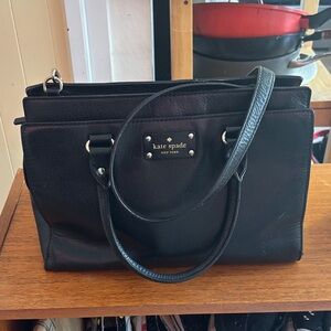 Kate Spade Elegant Black Leather Satchel